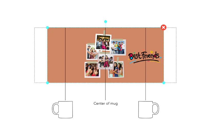 Customized Coffee Mug - Add Your Own Photo -6 Photo Frame Pattern - Image 4