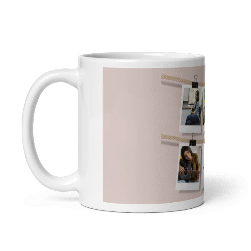 Customized Coffee Mug - Add Your Own Photo -6 Photo Frame Pattern - Image 2
