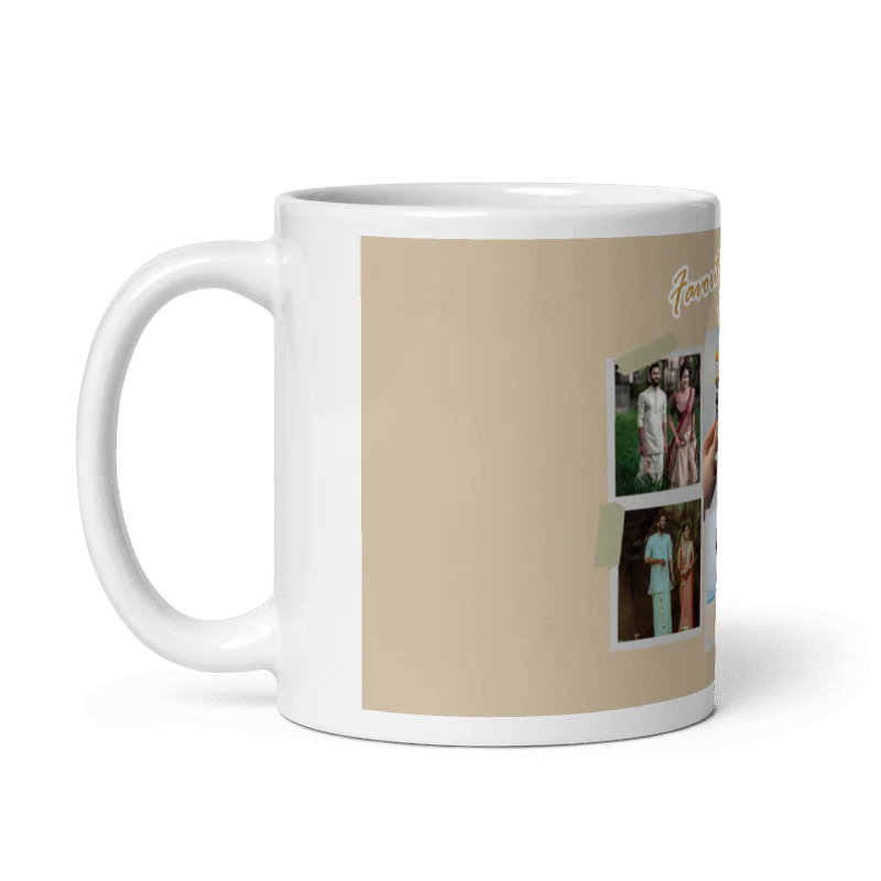 Customized Coffee Mug - Add Your Own Photo -6 Photo Frame Pattern - Image 2