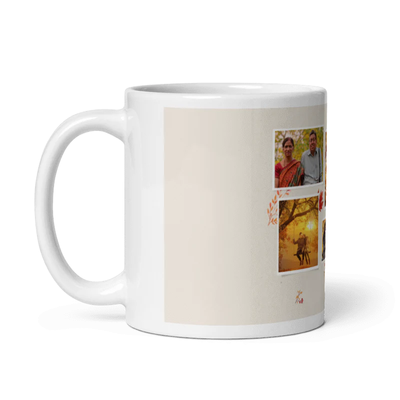 Customized Coffee Mug - Add Your Own Photo -6 Photo Frame Pattern - Image 2