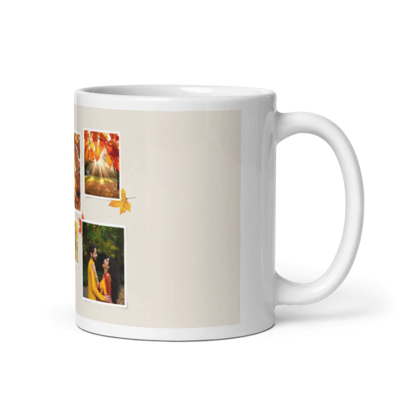 Customized Coffee Mug - Add Your Own Photo -6 Photo Frame Pattern - Image 3