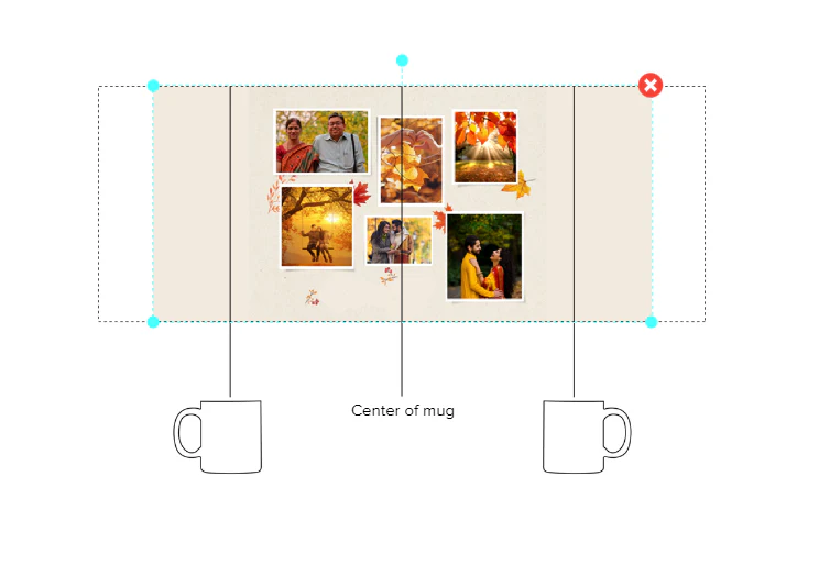 Customized Coffee Mug - Add Your Own Photo -6 Photo Frame Pattern - Image 4