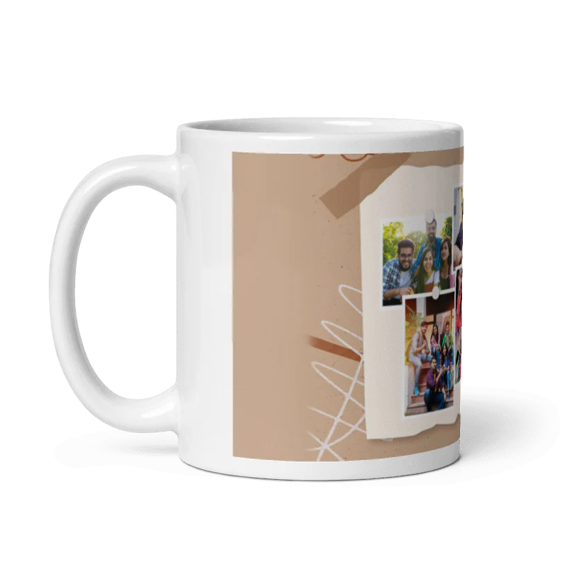 Customized Coffee Mug - Add Your Own Photo -6 Photo Frame Pattern - Image 2