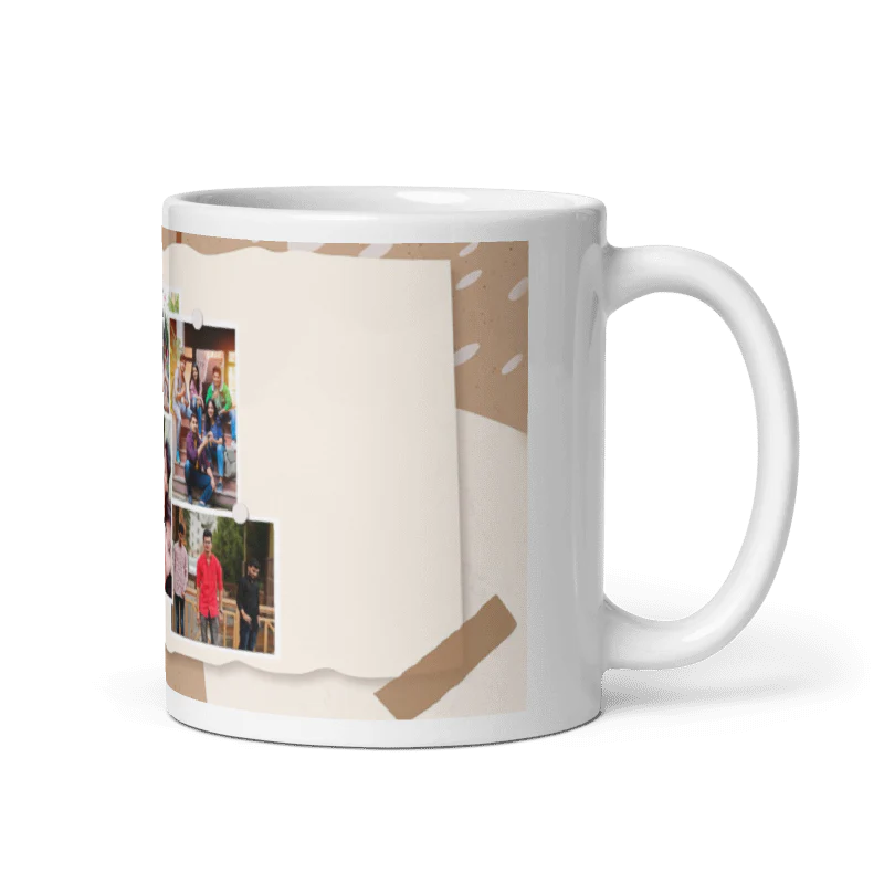 Customized Coffee Mug - Add Your Own Photo -6 Photo Frame Pattern - Image 3