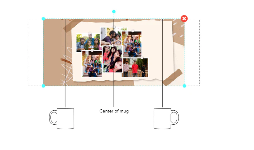 Customized Coffee Mug - Add Your Own Photo -6 Photo Frame Pattern - Image 4