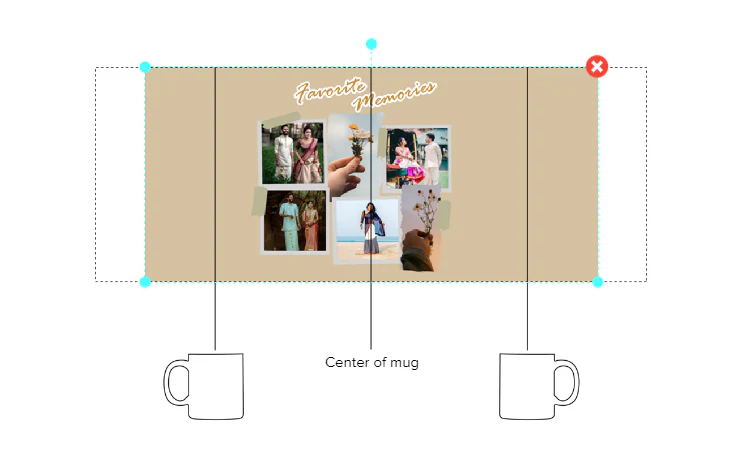 Customized Coffee Mug - Add Your Own Photo -6 Photo Frame Pattern - Image 4