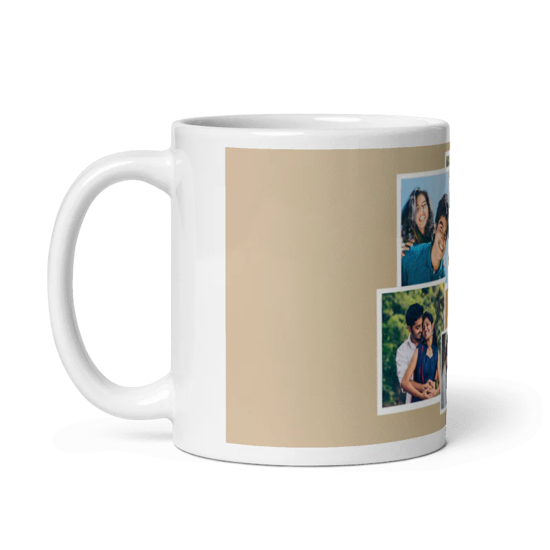 Customized Coffee Mug - Add Your Own Photo -6 Photo Frame Pattern - Image 2