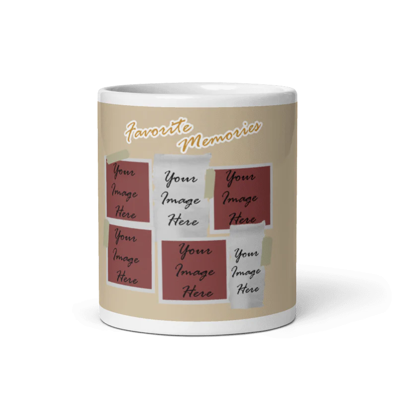 Customized Coffee Mug - Add Your Own Photo -6 Photo Frame Pattern - Image 5