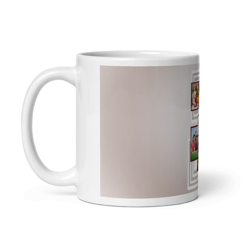 Customized Coffee Mug - Add Your Own Photo -6 Photo Frame Pattern - Image 2
