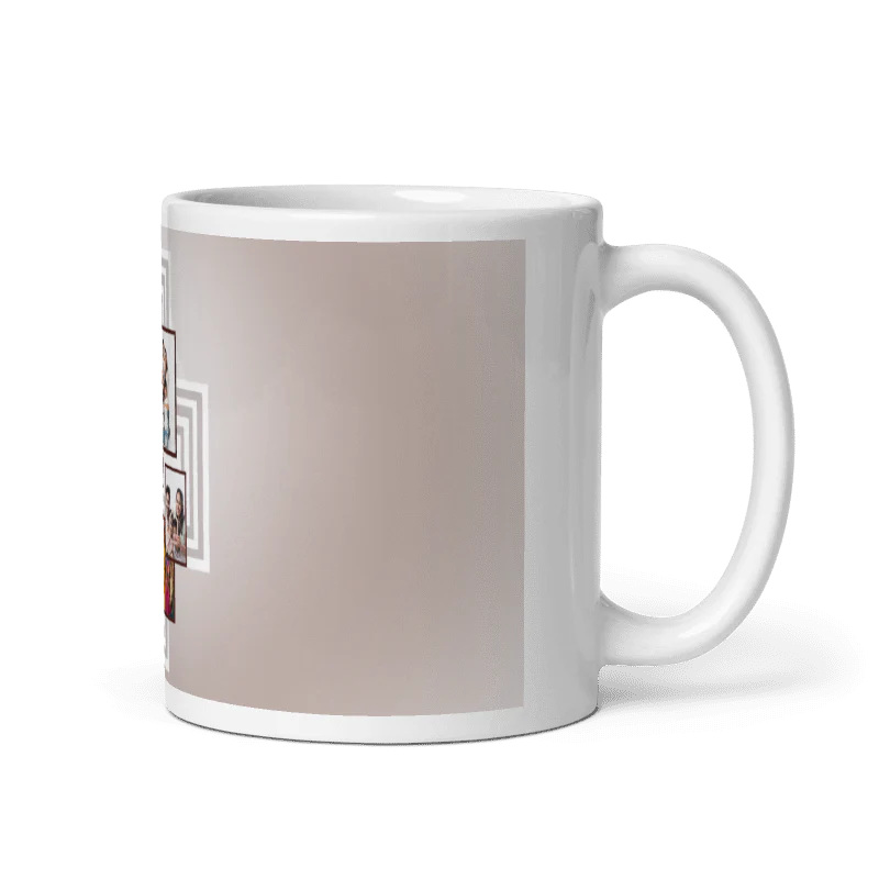 Customized Coffee Mug - Add Your Own Photo -6 Photo Frame Pattern - Image 3