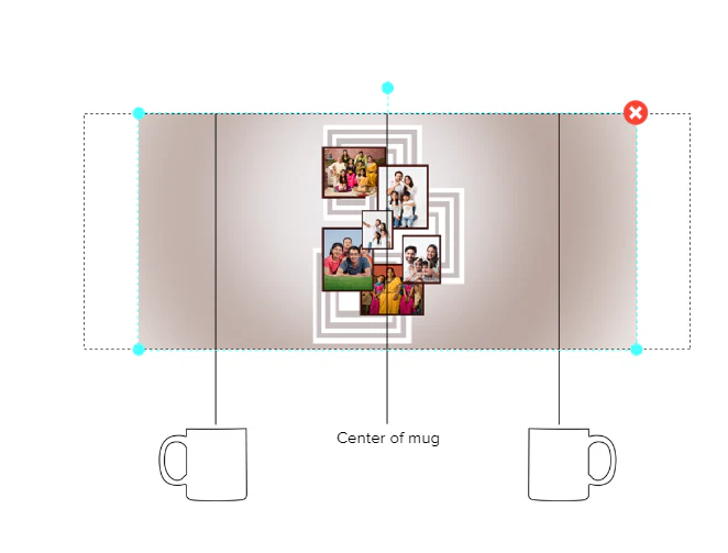 Customized Coffee Mug - Add Your Own Photo -6 Photo Frame Pattern - Image 4
