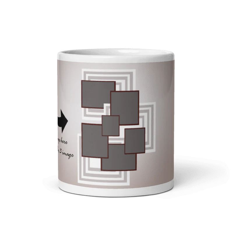 Customized Coffee Mug - Add Your Own Photo -6 Photo Frame Pattern - Image 5