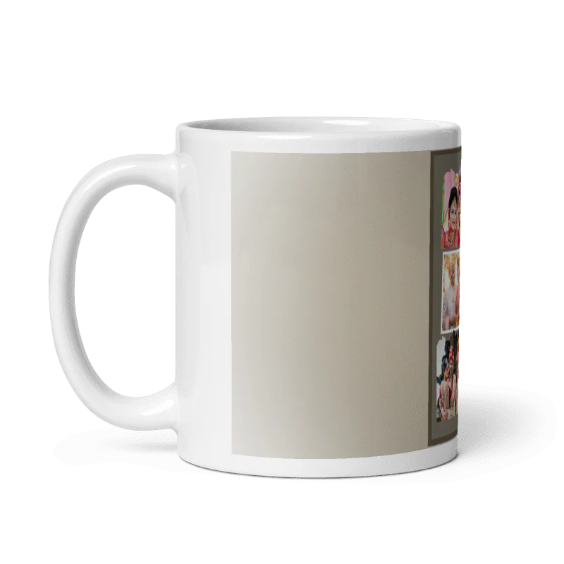 Customized Coffee Mug - Add Your Own Photo -6 Photo Frame Pattern - Image 2