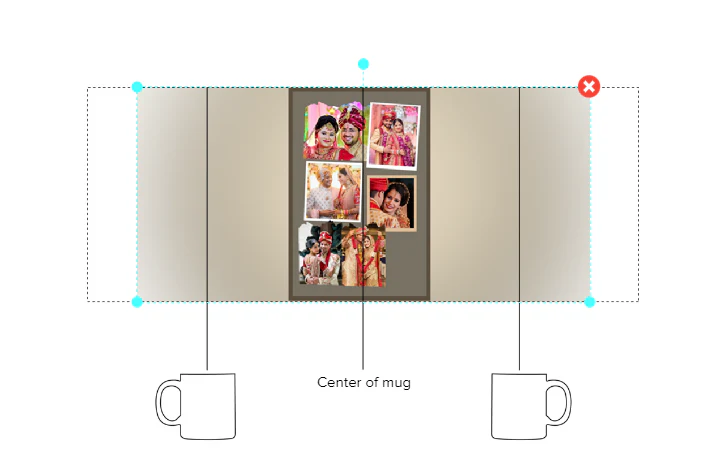 Customized Coffee Mug - Add Your Own Photo -6 Photo Frame Pattern - Image 4