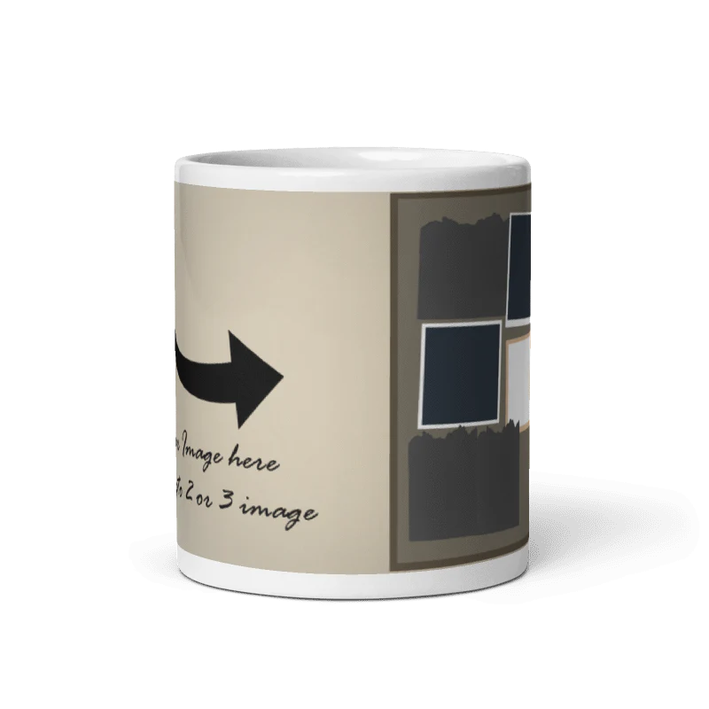 Customized Coffee Mug - Add Your Own Photo -6 Photo Frame Pattern - Image 5