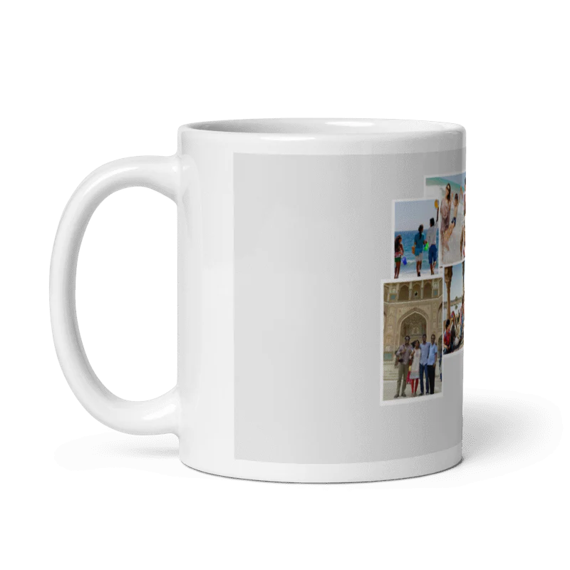 Customized Coffee Mug - Add Your Own Photo -7 Photo Frame Pattern - Image 2