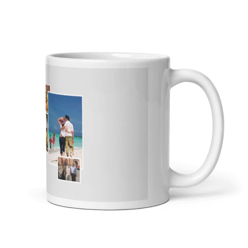 Customized Coffee Mug - Add Your Own Photo -7 Photo Frame Pattern - Image 3