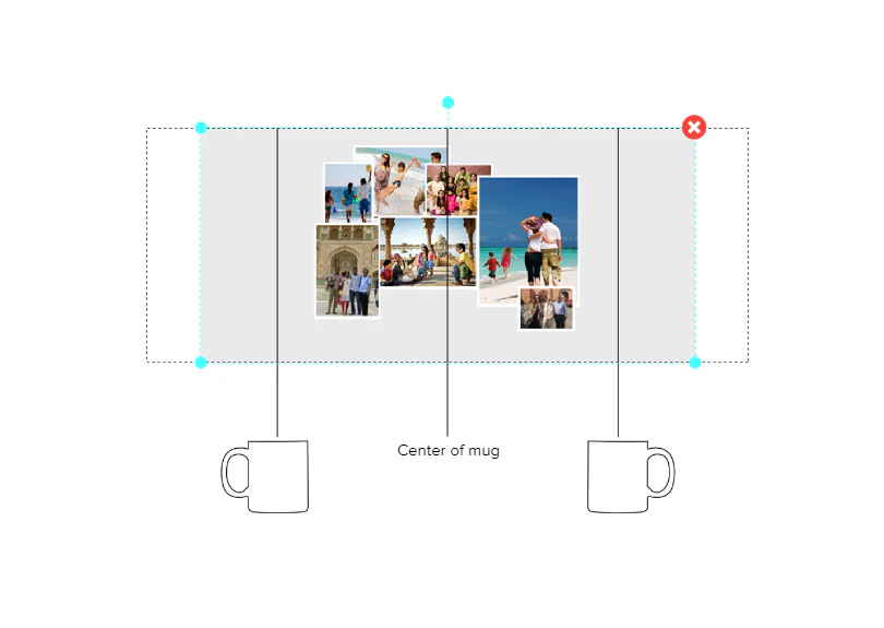 Customized Coffee Mug - Add Your Own Photo -7 Photo Frame Pattern - Image 4