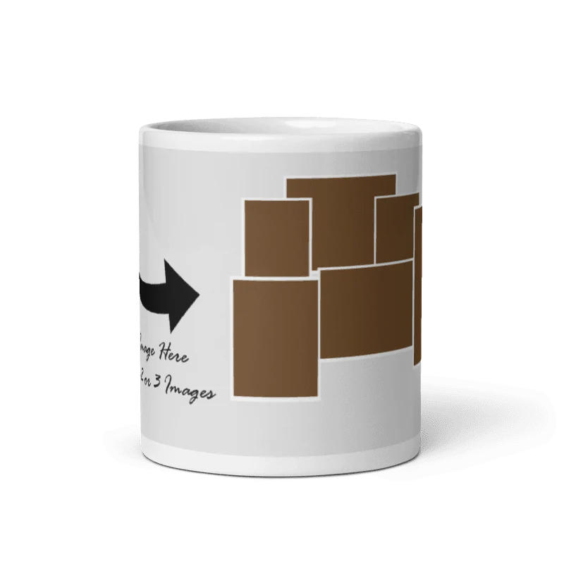 Customized Coffee Mug - Add Your Own Photo -7 Photo Frame Pattern - Image 5