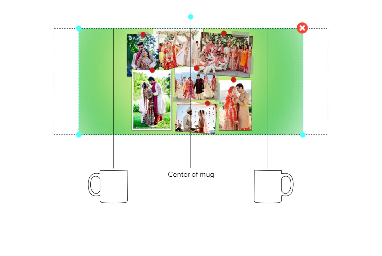 Customized Coffee Mug - Add Your Own Photo -7 Photo Frame Pattern - Image 4