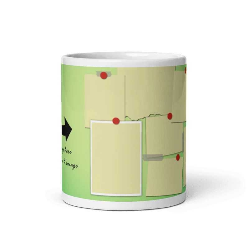 Customized Coffee Mug - Add Your Own Photo -7 Photo Frame Pattern - Image 5