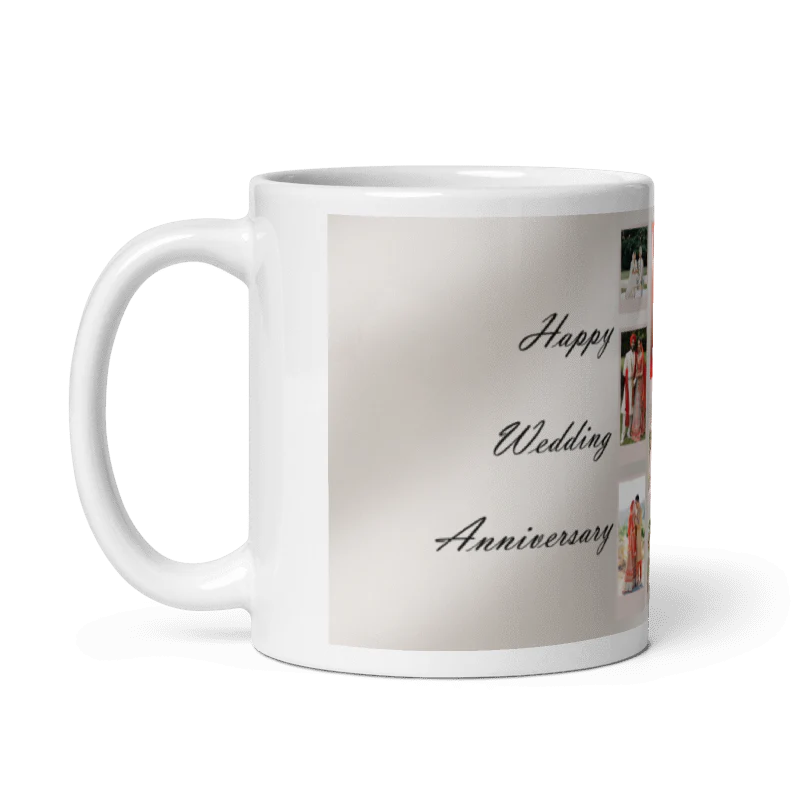 Customized Coffee Mug - Add Your Own Photo -7 Photo Frame Pattern - Image 2