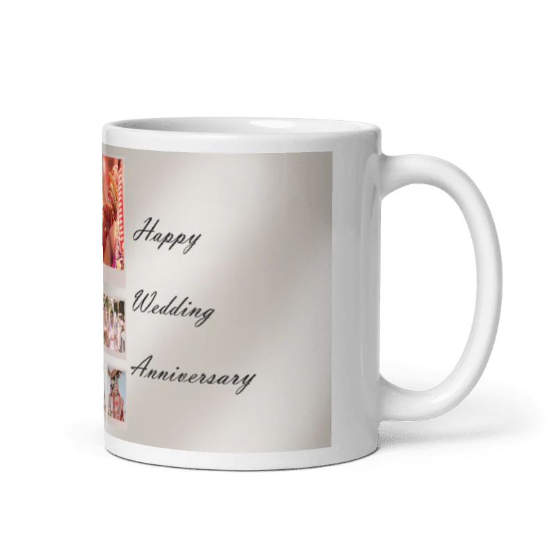 Customized Coffee Mug - Add Your Own Photo -7 Photo Frame Pattern - Image 3