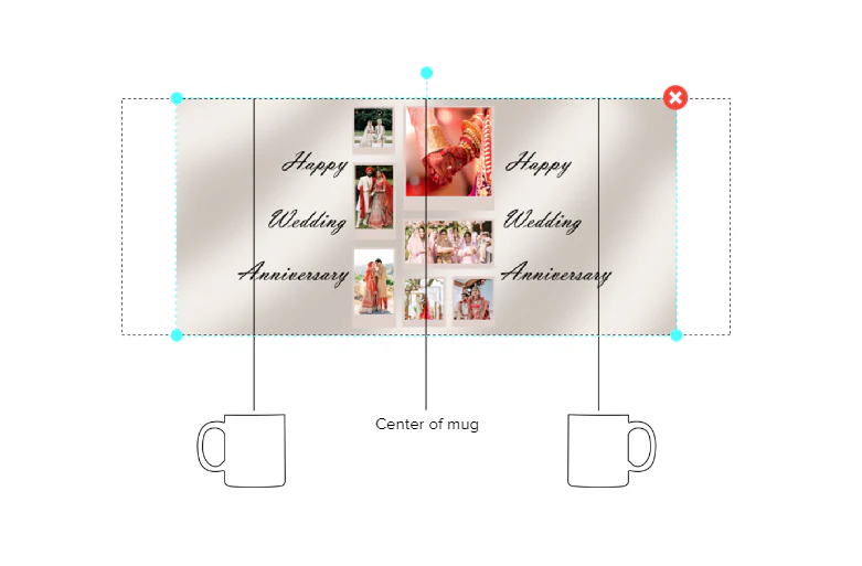 Customized Coffee Mug - Add Your Own Photo -7 Photo Frame Pattern - Image 4
