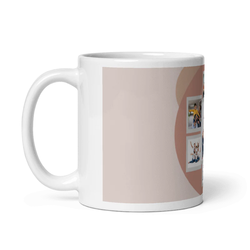 Customized Coffee Mug - Add Your Own Photo -7 Photo Frame Pattern - Image 2
