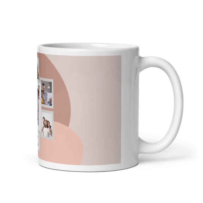 Customized Coffee Mug - Add Your Own Photo -7 Photo Frame Pattern - Image 3
