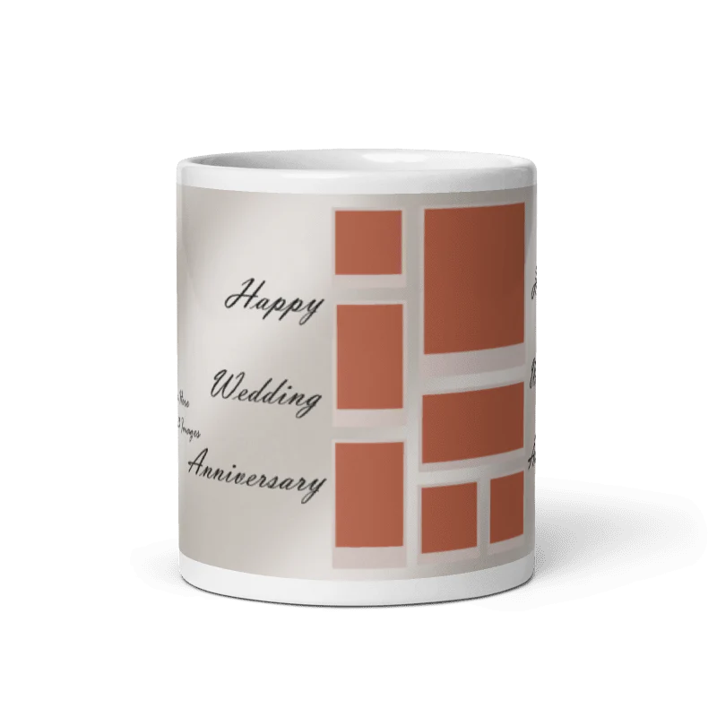 Customized Coffee Mug - Add Your Own Photo -7 Photo Frame Pattern - Image 5