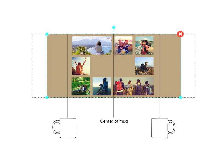 Customized Coffee Mug - Add Your Own Photo -8 Photo Frame Pattern - Image 4