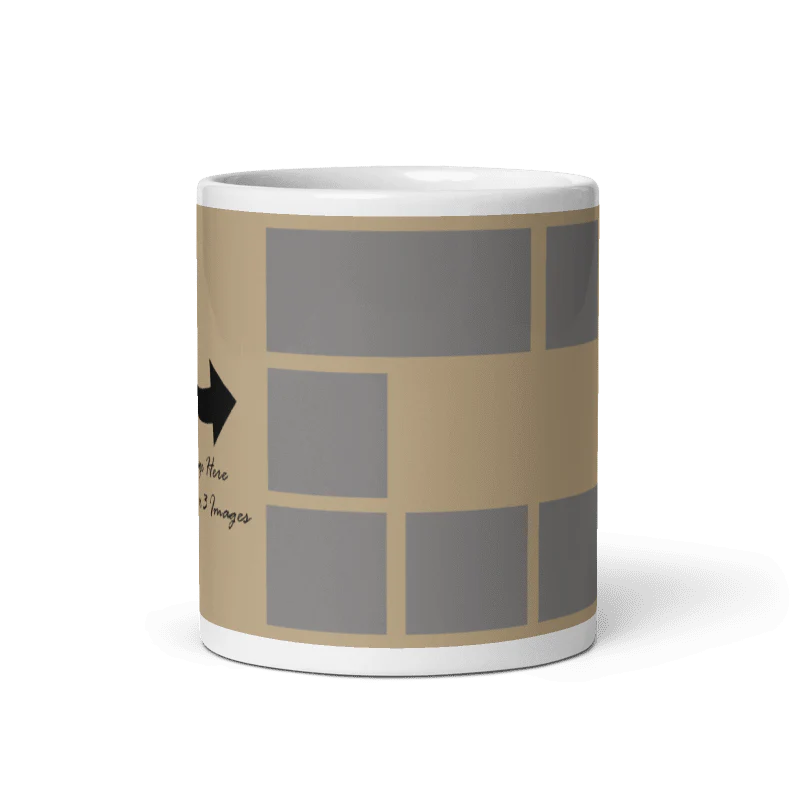 Customized Coffee Mug - Add Your Own Photo -8 Photo Frame Pattern - Image 5