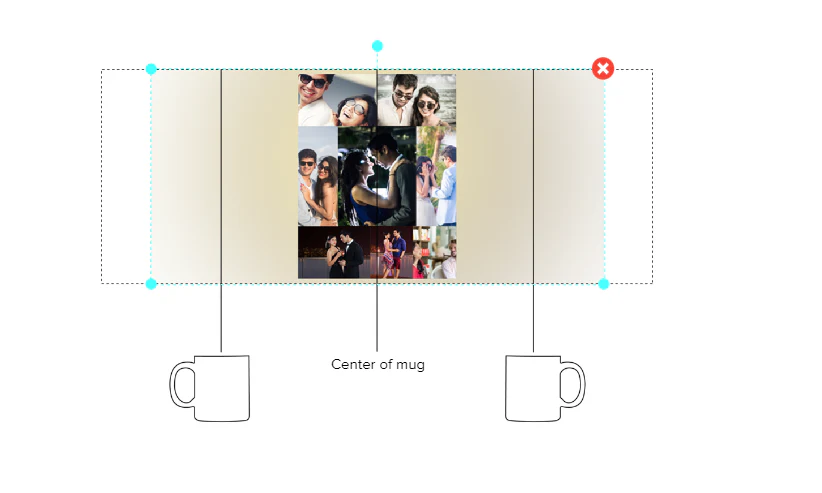 Customized Coffee Mug - Add Your Own Photo -8 Photo Frame Pattern - Image 4