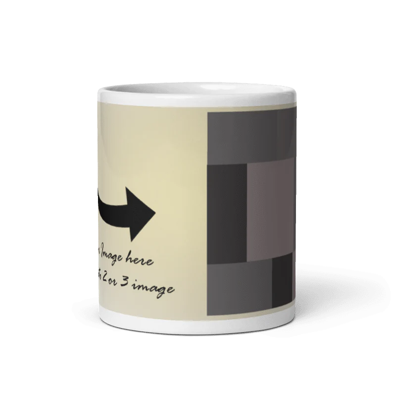 Customized Coffee Mug - Add Your Own Photo -8 Photo Frame Pattern - Image 5