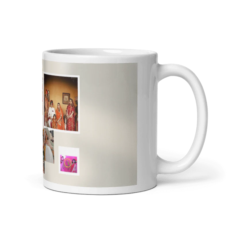 Customized Coffee Mug - Add Your Own Photo -8 Photo Frame Pattern - Image 3