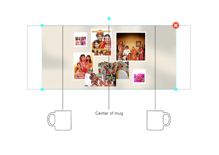 Customized Coffee Mug - Add Your Own Photo -8 Photo Frame Pattern - Image 4