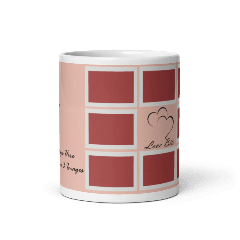 Customized Coffee Mug - Add Your Own Photo -8 Photo Frame Pattern - Image 5