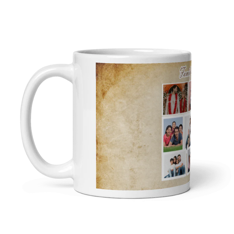 Customized Coffee Mug - Add Your Own Photo -9 Photo Frame Pattern - Image 2