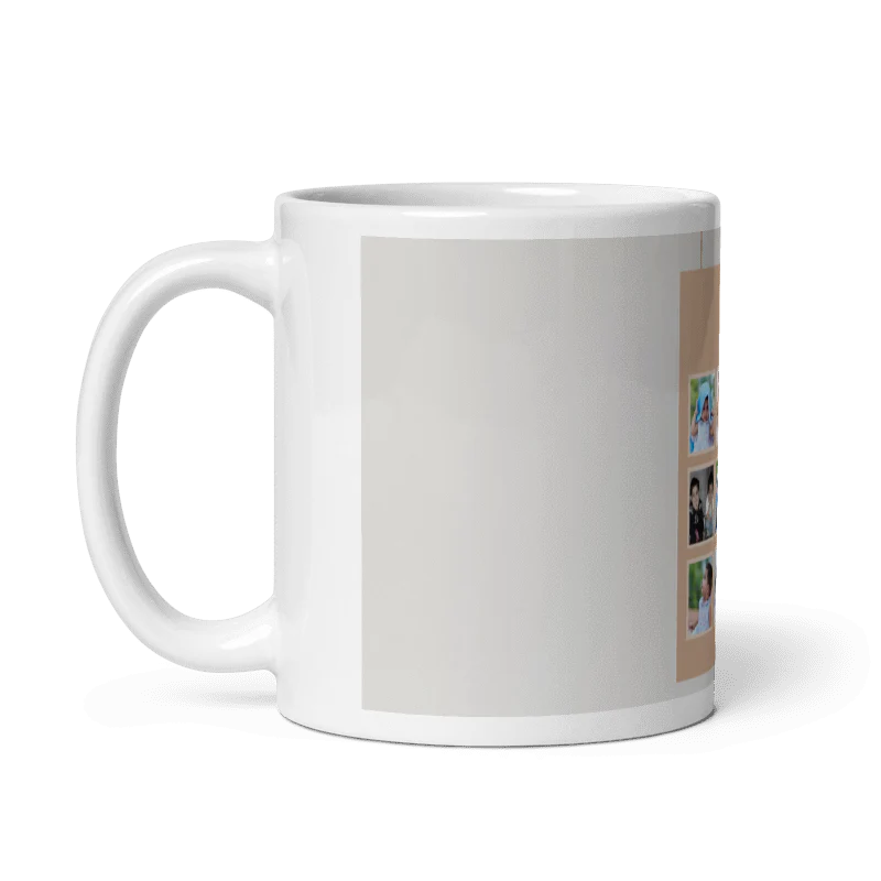 Customized Coffee Mug - Add Your Own Photo -9 Photo Frame Pattern - Image 2