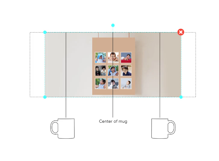 Customized Coffee Mug - Add Your Own Photo -9 Photo Frame Pattern - Image 4