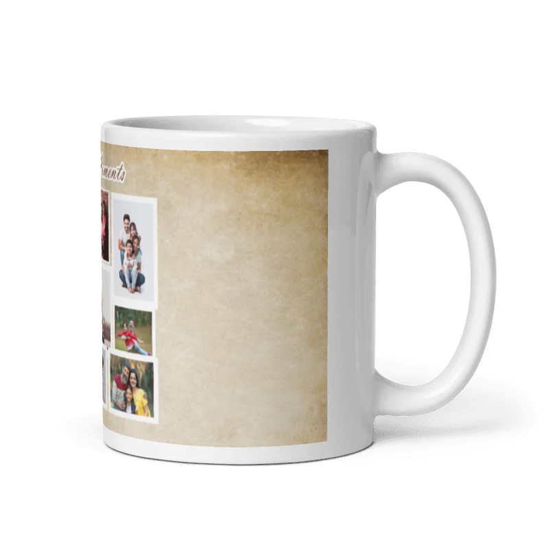 Customized Coffee Mug - Add Your Own Photo -9 Photo Frame Pattern - Image 3