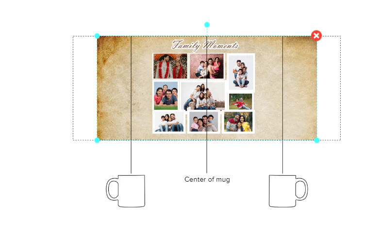 Customized Coffee Mug - Add Your Own Photo -9 Photo Frame Pattern - Image 4