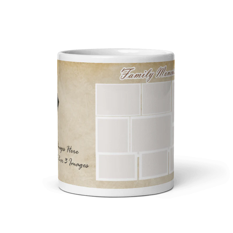 Customized Coffee Mug - Add Your Own Photo -9 Photo Frame Pattern - Image 5