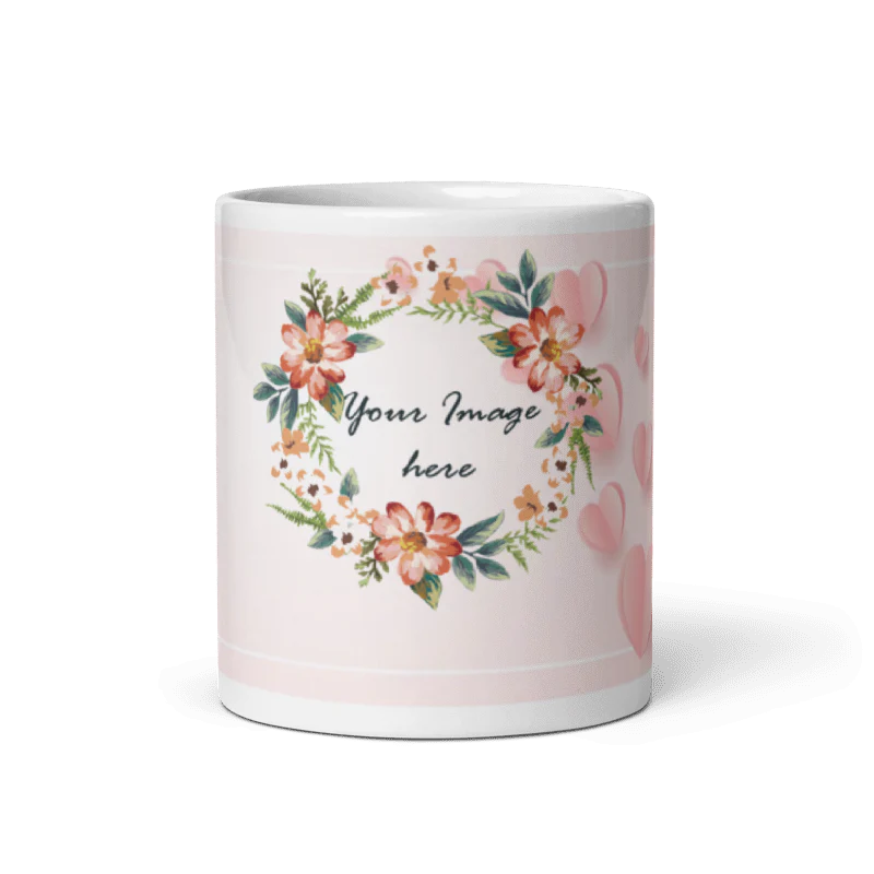 Customized Coffee Mug - Add Your Own Photo - Bloom Pattern - Image 5
