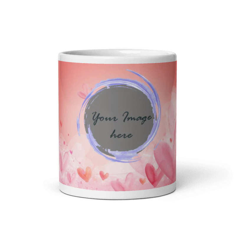 Customized Coffee Mug - Add Your Own Photo - Circle Frame - Image 5