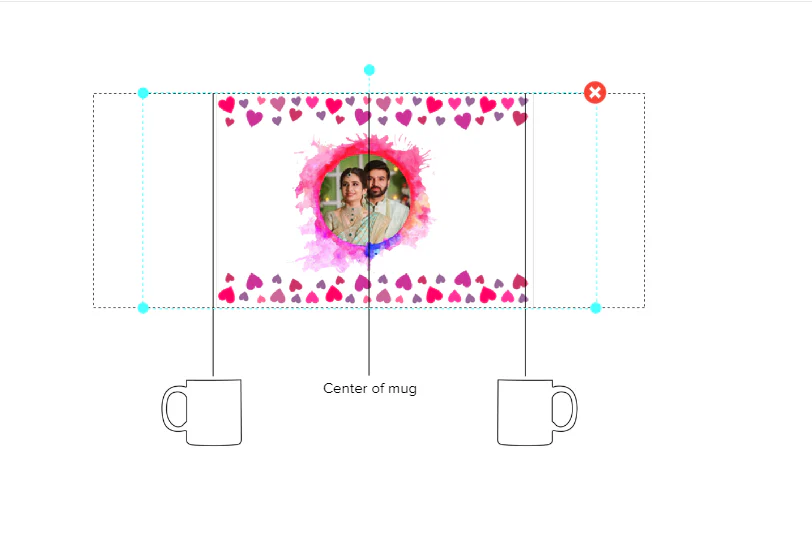 Customized Coffee Mug - Add Your Own Photo - Colorful Heart Pattern - Image 4