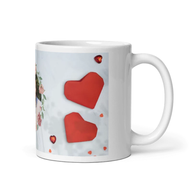 Customized Coffee Mug - Add Your Own Photo - Flower Pattern - Image 3
