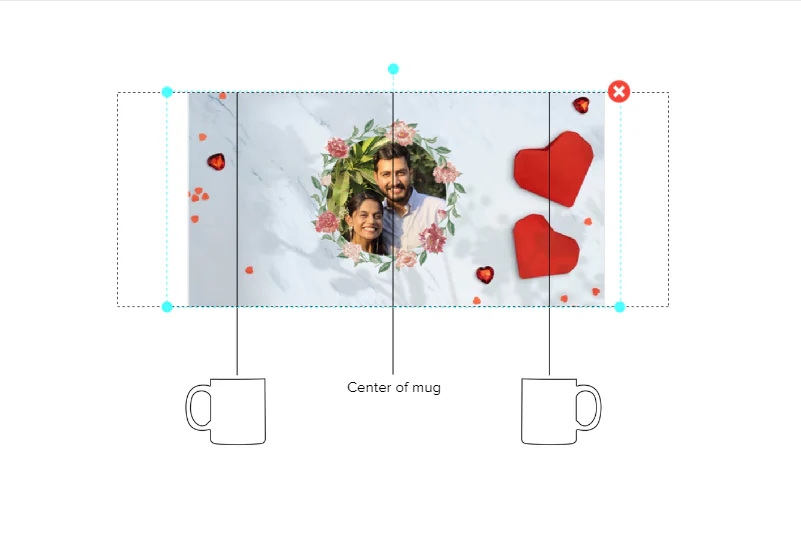 Customized Coffee Mug - Add Your Own Photo - Flower Pattern - Image 4