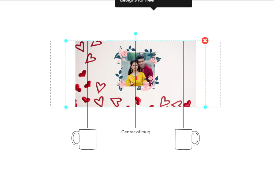 Customized Coffee Mug - Add Your Own Photo - Heart Background - Image 4